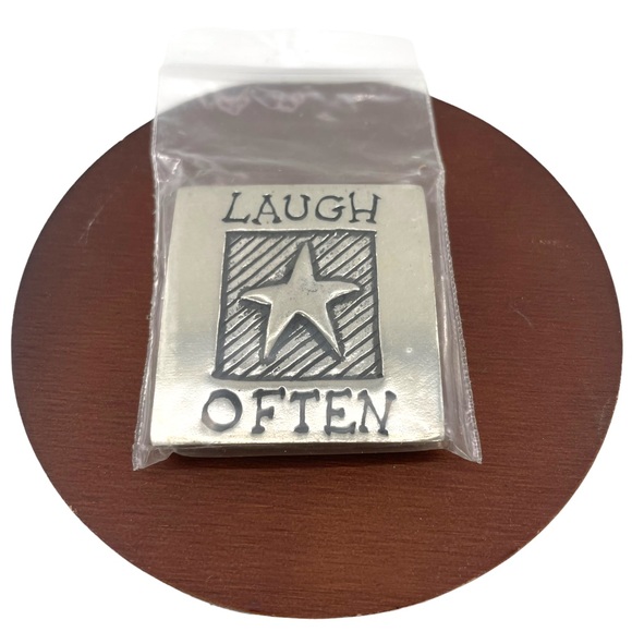 Basic Spirit Set of 4 Pewter Magnets - Live Simply, Love Fully and Laugh Ofter! - Picture 4 of 8